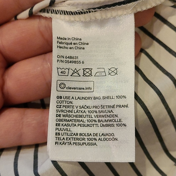 H&M Off the Shoulder Striped Top Sz 6 - Picture 8 of 12